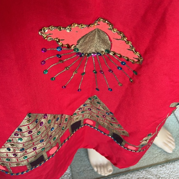 Authentic Egyptian cotton pharaonic traditional dress sequins. Large - Picture 11 of 12